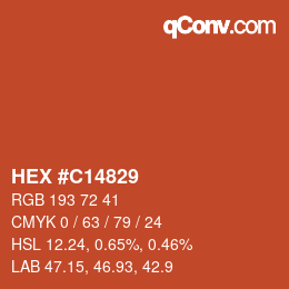 Color code: HEX #C14829 | qconv.com