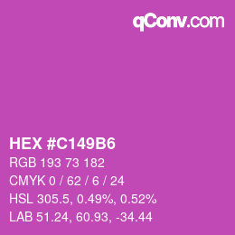 Farbcode: HEX #C149B6 | qconv.com