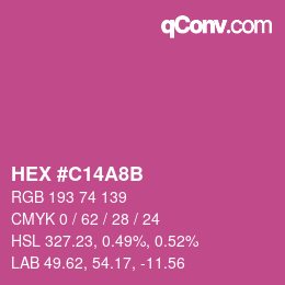 Color code: HEX #C14A8B | qconv.com