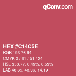 Farbcode: HEX #C14C5E | qconv.com