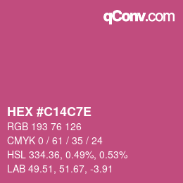 Color code: HEX #C14C7E | qconv.com