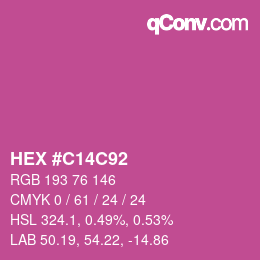 Color code: HEX #C14C92 | qconv.com