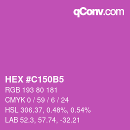 颜色代码: HEX #C150B5 | qconv.com