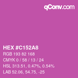 Color code: HEX #C152A8 | qconv.com