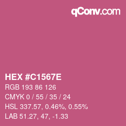 カラーコード: HEX #C1567E | qconv.com