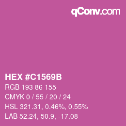 カラーコード: HEX #C1569B | qconv.com