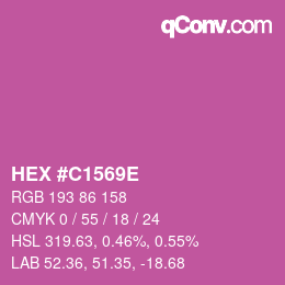 カラーコード: HEX #C1569E | qconv.com