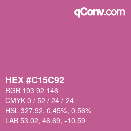 Color code: HEX #C15C92 | qconv.com