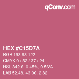 颜色代码: HEX #C15D7A | qconv.com