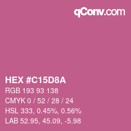 Color code: HEX #C15D8A | qconv.com