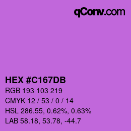 Color code: HEX #C167DB | qconv.com