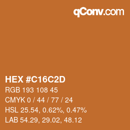Color code: HEX #C16C2D | qconv.com