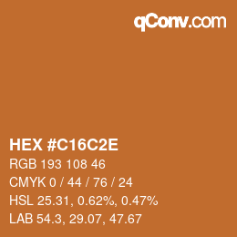 Color code: HEX #C16C2E | qconv.com