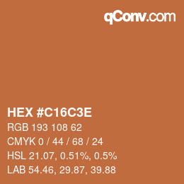 Color code: HEX #C16C3E | qconv.com