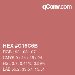 Color code: HEX #C16C6B | qconv.com