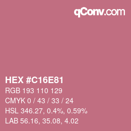 Color code: HEX #C16E81 | qconv.com