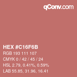 Color code: HEX #C16F6B | qconv.com