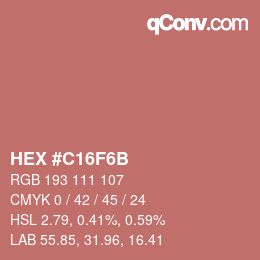 Color code: HEX #C16F6B | qconv.com