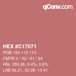 カラーコード: HEX #C17071 | qconv.com