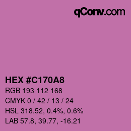 Código de color: HEX #C170A8 | qconv.com