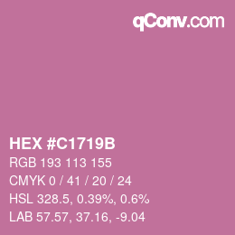 Color code: HEX #C1719B | qconv.com