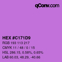 Color code: HEX #C171D9 | qconv.com