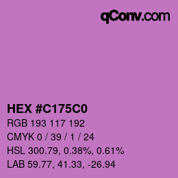 Color code: HEX #C175C0 | qconv.com