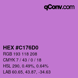 Color code: HEX #C176D0 | qconv.com