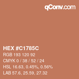 カラーコード: HEX #C1785C | qconv.com