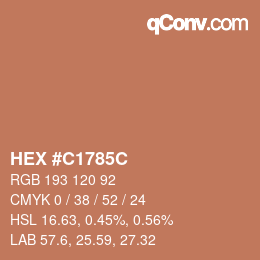 カラーコード: HEX #C1785C | qconv.com