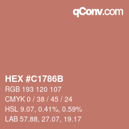 Color code: HEX #C1786B | qconv.com