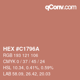 カラーコード: HEX #C1796A | qconv.com