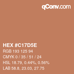 Color code: HEX #C17D5E | qconv.com