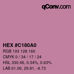 カラーコード: HEX #C180A0 | qconv.com