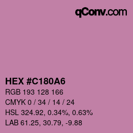 颜色代码: HEX #C180A6 | qconv.com
