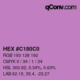 Color code: HEX #C180C0 | qconv.com