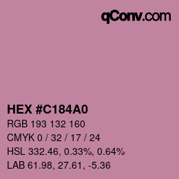 Color code: HEX #C184A0 | qconv.com