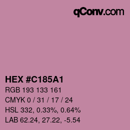 Farbcode: HEX #C185A1 | qconv.com