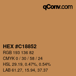 Color code: HEX #C18852 | qconv.com