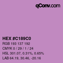 Color code: HEX #C189C0 | qconv.com