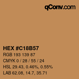 Color code: HEX #C18B57 | qconv.com