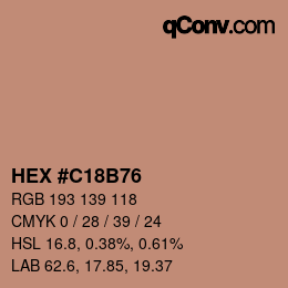 Color code: HEX #C18B76 | qconv.com