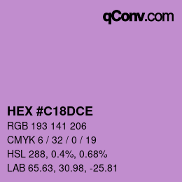 Color code: HEX #C18DCE | qconv.com
