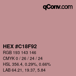 Color code: HEX #C18F92 | qconv.com