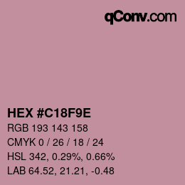 Color code: HEX #C18F9E | qconv.com