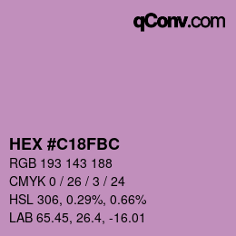 Farbcode: HEX #C18FBC | qconv.com