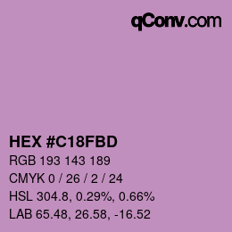 Color code: HEX #C18FBD | qconv.com