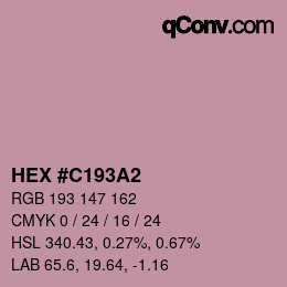 Farbcode: HEX #C193A2 | qconv.com