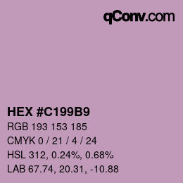 Farbcode: HEX #C199B9 | qconv.com