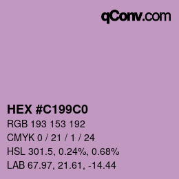 Color code: HEX #C199C0 | qconv.com